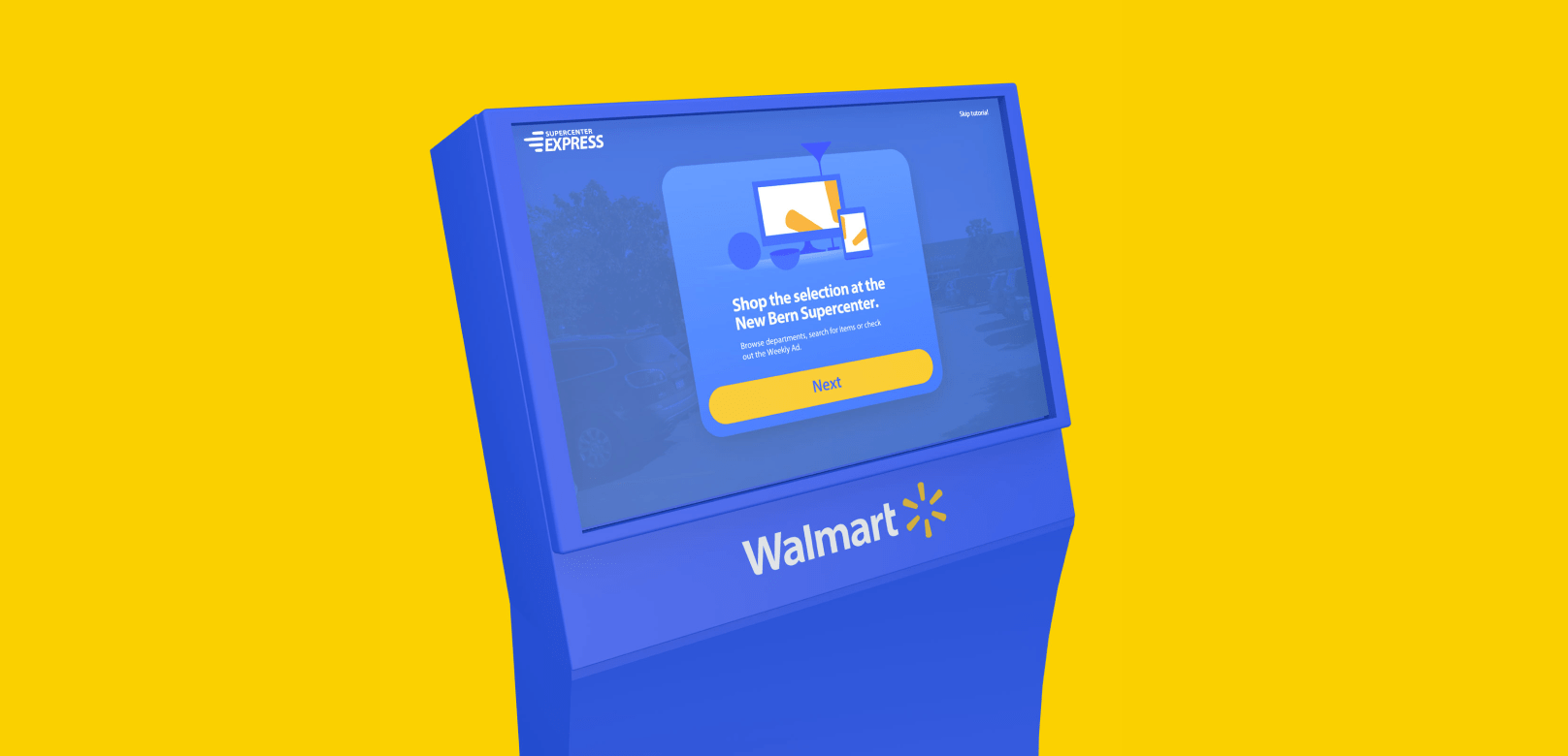 A kiosk application for Walmart stores